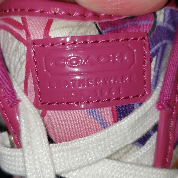 Coach Poppy Barrett Scribble Sign C Sneakers 7.5 - Picture 8 of 9